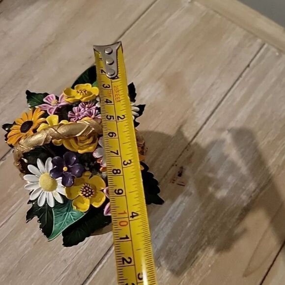 VTG Gorham Enamel Flower Basket Jane Hutcheson Fleur des Siecles Figural METAL - Picture 9 of 10